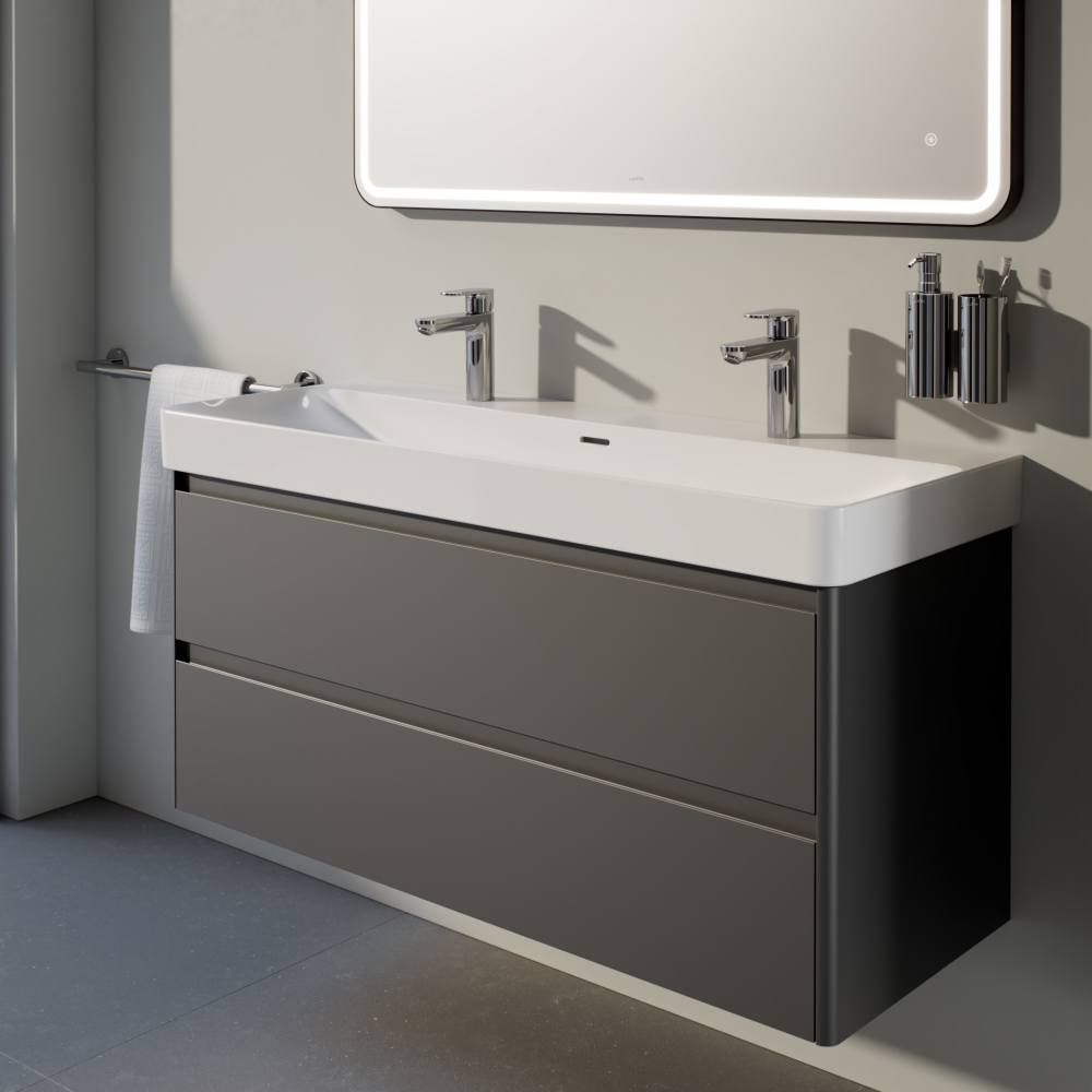 Laufen Pro X Umývadlo 120 cm, 2 otvory pre batériu, biela matná H8148617571071 - galéria #8