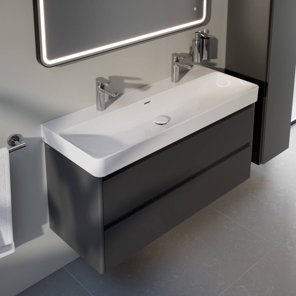 Laufen Pro X Umývadlo 120 cm, 2 otvory pre batériu, biela matná H8148617571071 - galéria #5