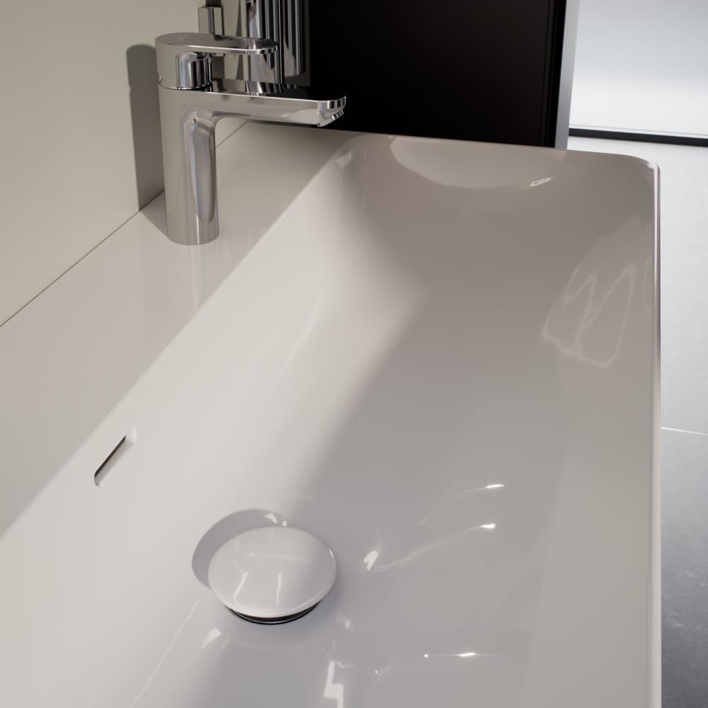 Laufen Pro X Umývadlo 120 cm, 2 otvory pre batériu, biela matná H8148617571071 - galéria #4
