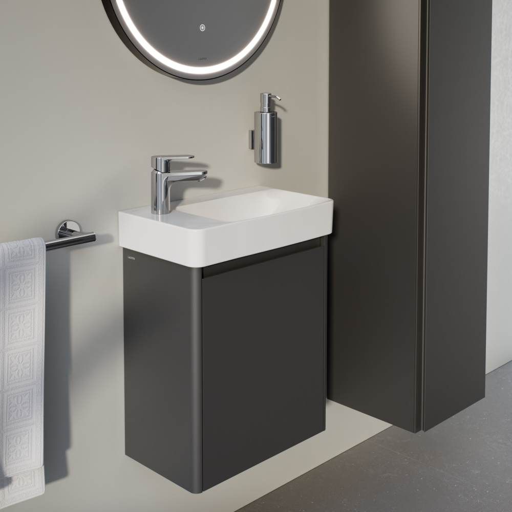Laufen Base 2.0 Skříňka pod umyvadlo 46 cm, závěsy vlevo, šedá traffic H4112311082661 - galéria #9