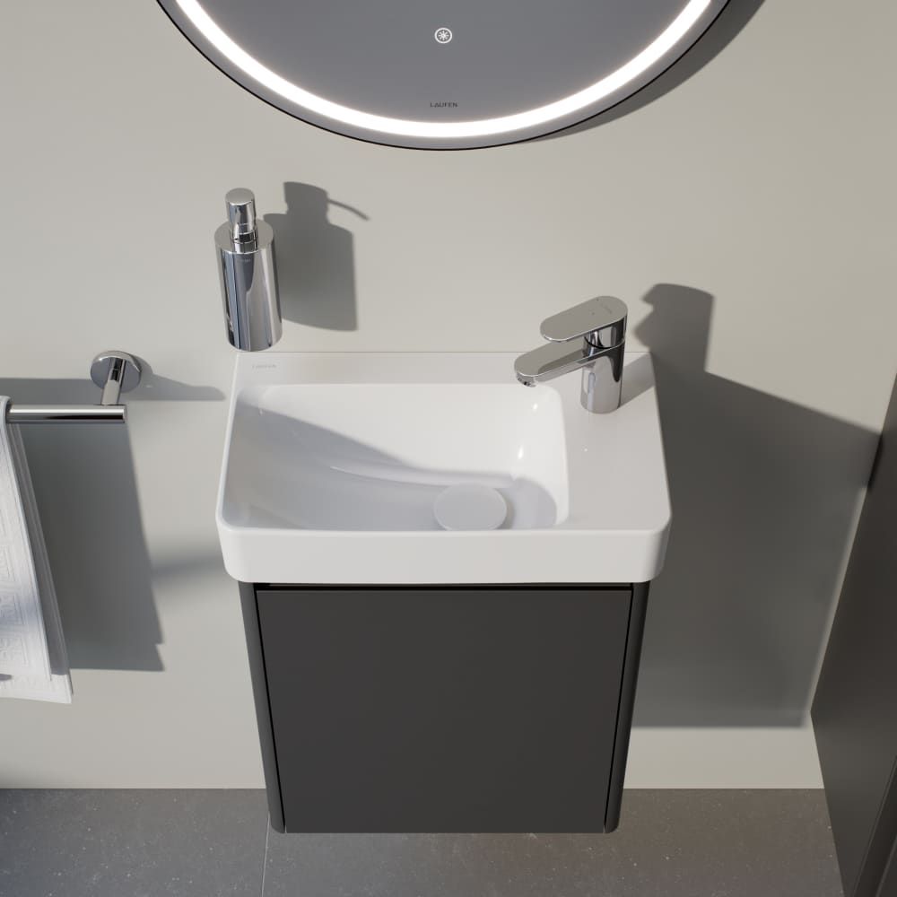 Laufen Base 2.0 Skříňka pod umyvadlo 46 cm, závěsy vpravo, šedá traffic H4112321082661 - galéria #2