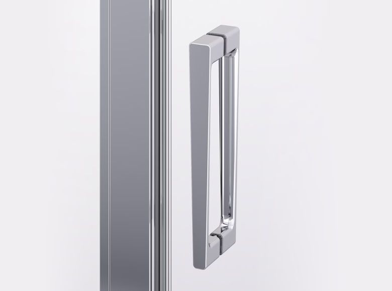 Ronal Divera Sprchové dveře 90 cm lítací 2 dílné, aluchrom/čiré D22T20905007 - galéria #1