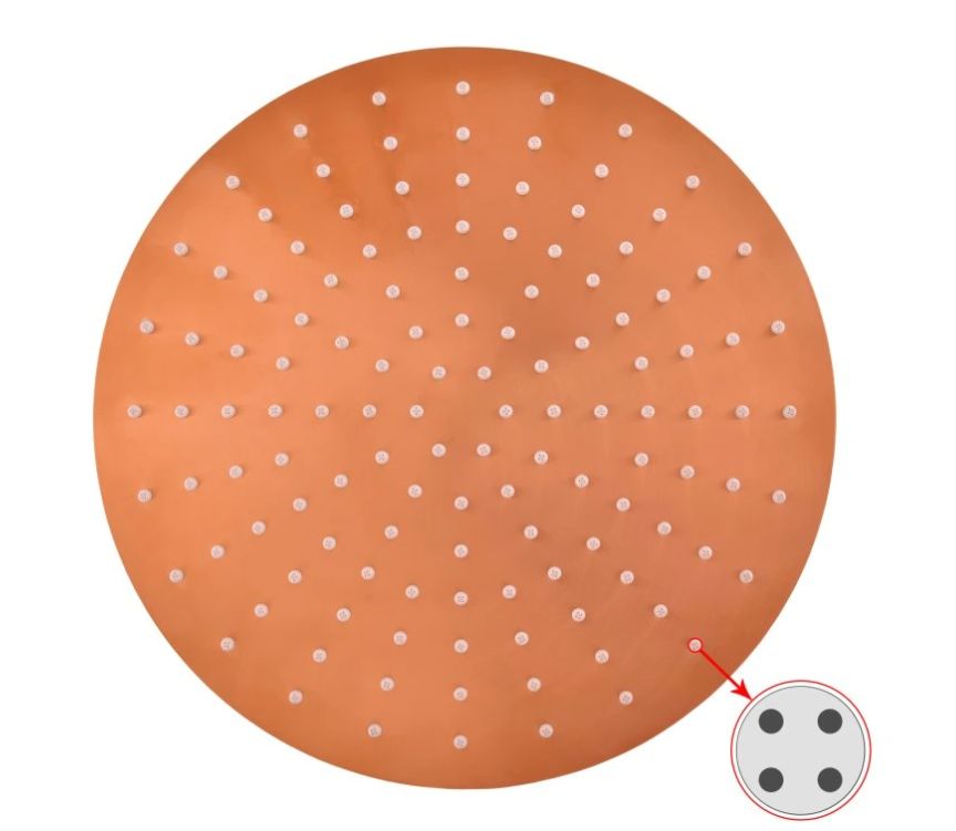 RAV Slezák Hlavová sprcha, priemer 30 cm, zlatoružová kartáčovaná KS0001/4ZRK - galéria #2