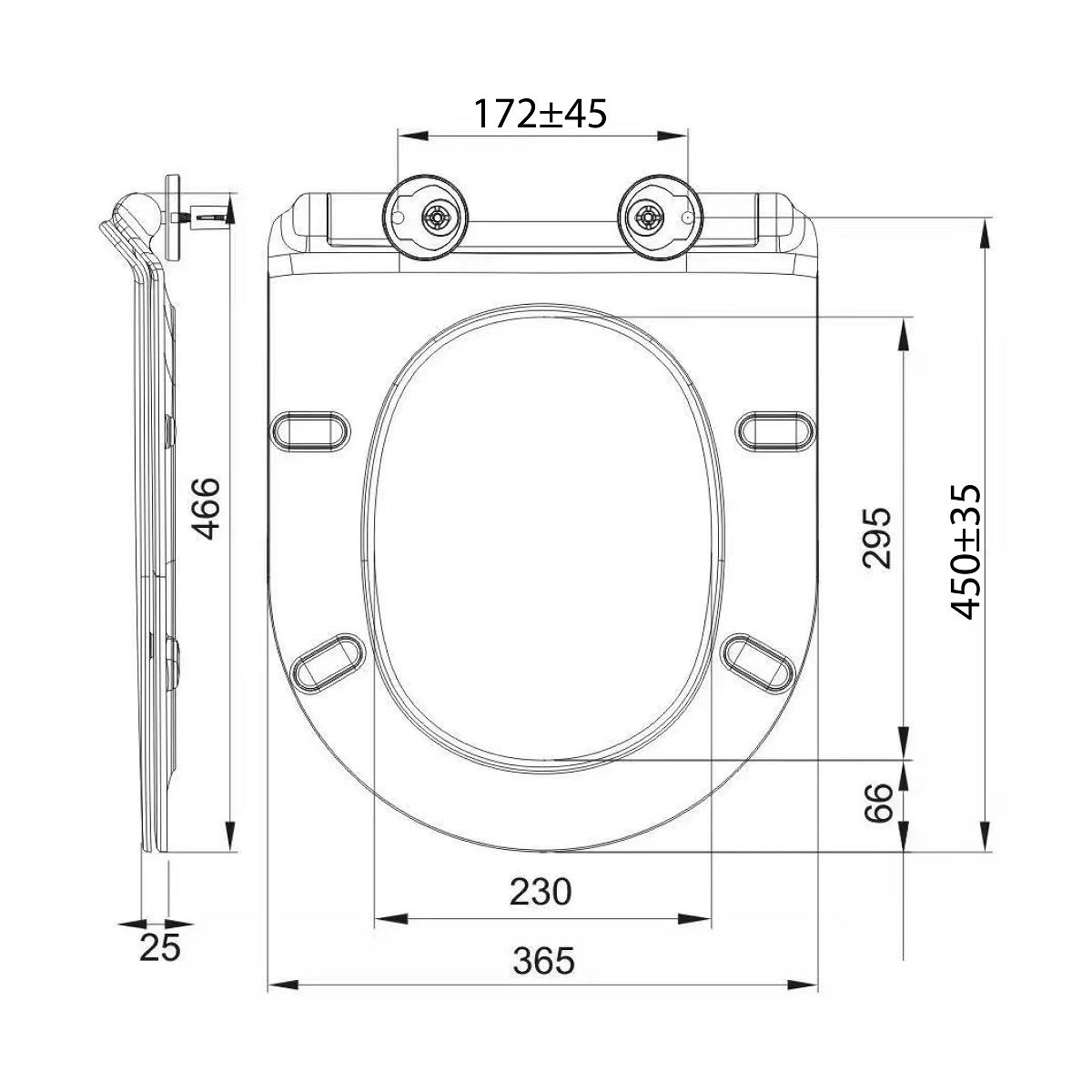 Sapho WC sedátko Slim SoftClose, odnímatelné, bílá PCS081 - galéria #3