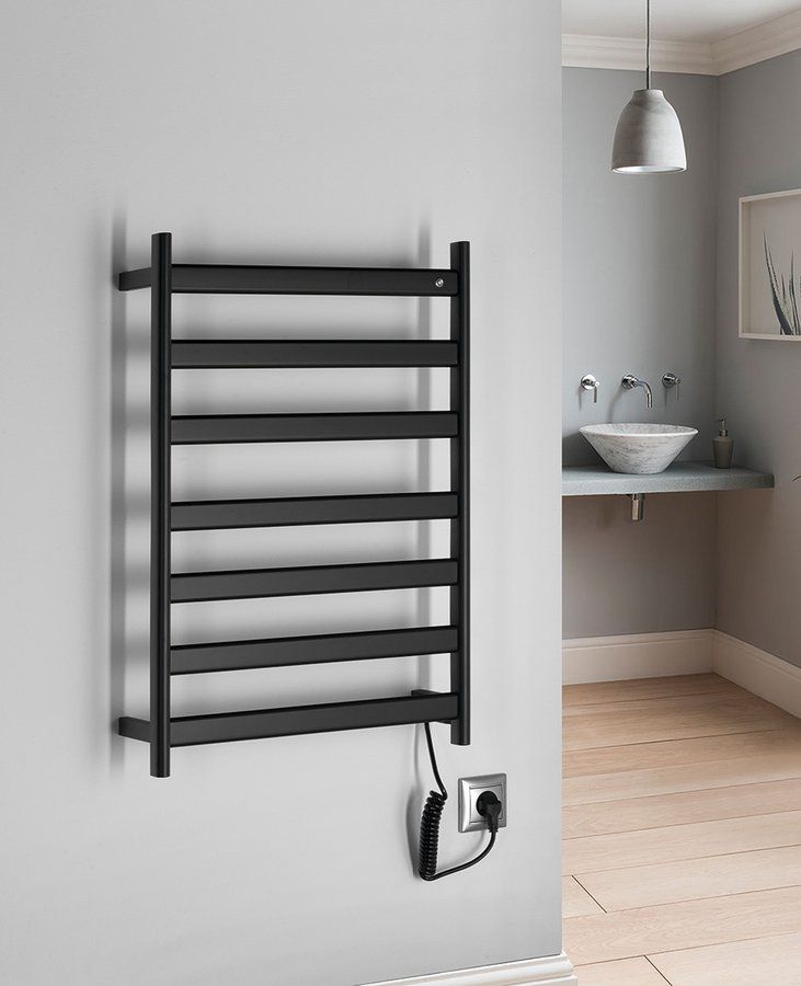 Sapho Elias EB550 Elektrický sušák ručníků 49x73 cm, černá mat - galéria #1