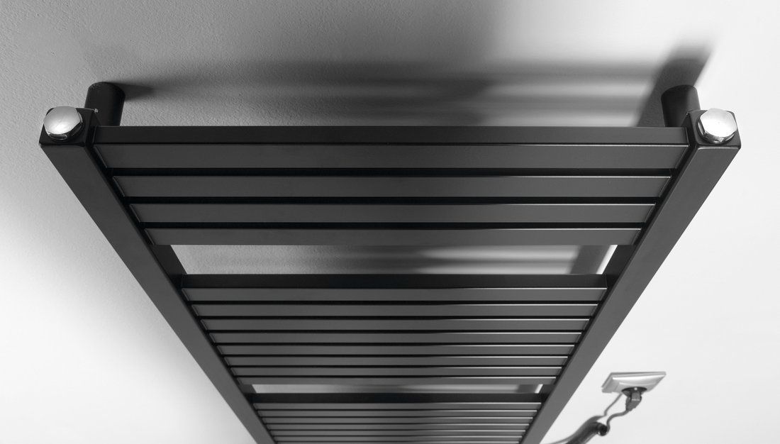 Aqualine Tondi-E DE476T Elektrický radiátor 45x133 cm, čierny matný - galéria #1
