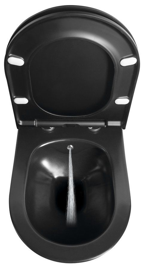 Sapho Avva WC Rimless s bidetovou sprchou, čierna matná 100312-110 - galéria #3