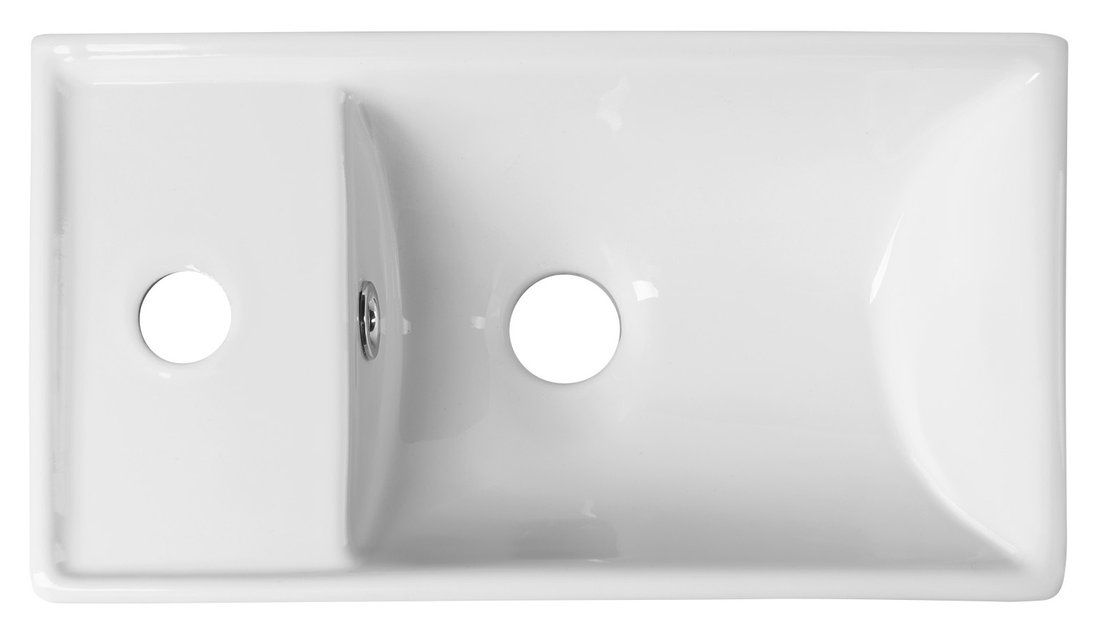 Sapho Minos keramické umývadlo 40x22 cm ľavé, biele 4759 - galéria #1