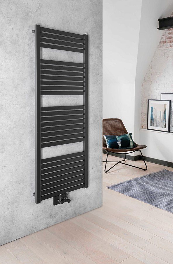 Sapho Tondi DT476T Radiátor kombinovaný, 45x133cm, čierny mat - galéria #2