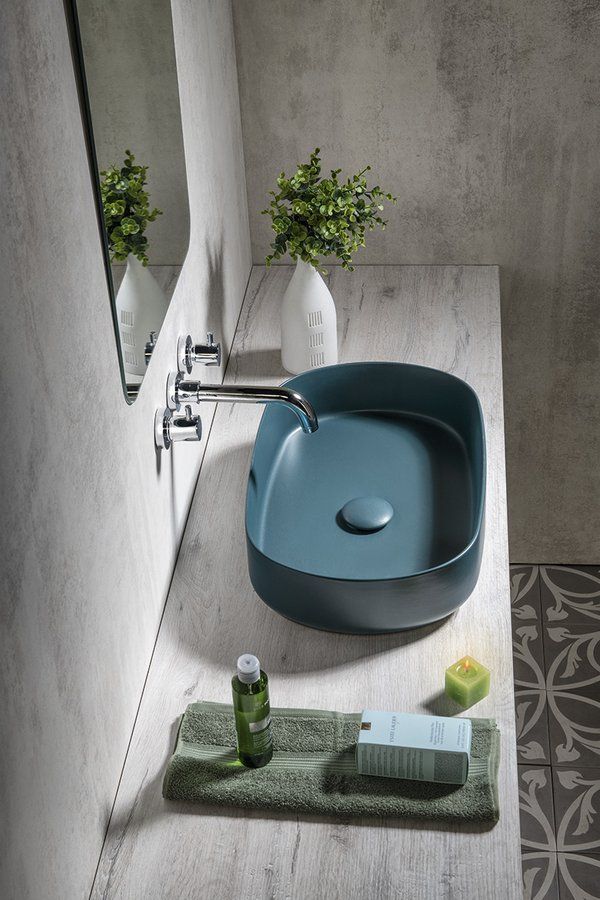 Isvea Infinity Umývadlo na dosku 55 x 36 cm, zelený benzín 10NF65055-2P - galéria #2