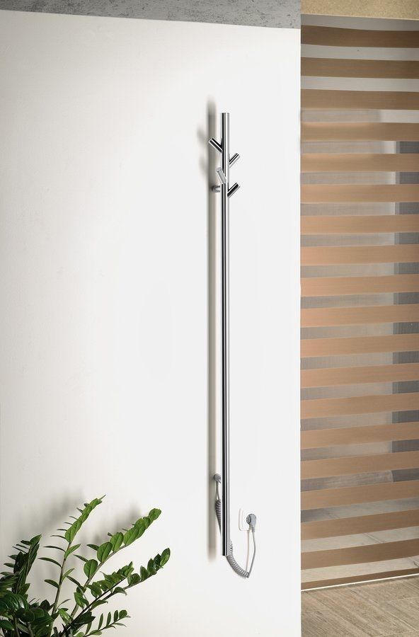 Sapho Pasador ER175V Elektrický držiak na uteráky, okrúhly, 15x150 cm, 30 W, chrómový lesk - galéria #3