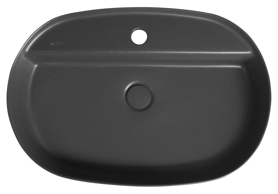 Isvea Infinity Oval Umyvadlová mísa 60x40cm, antracit 10NF65060-2C - galéria #1