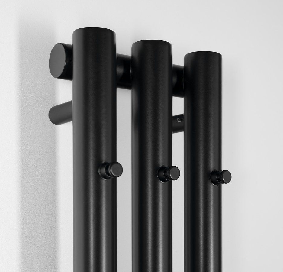 Sapho Pilon IZ128T Radiátor kombinovaný, 19,6x180 cm, černý mat - galéria #1