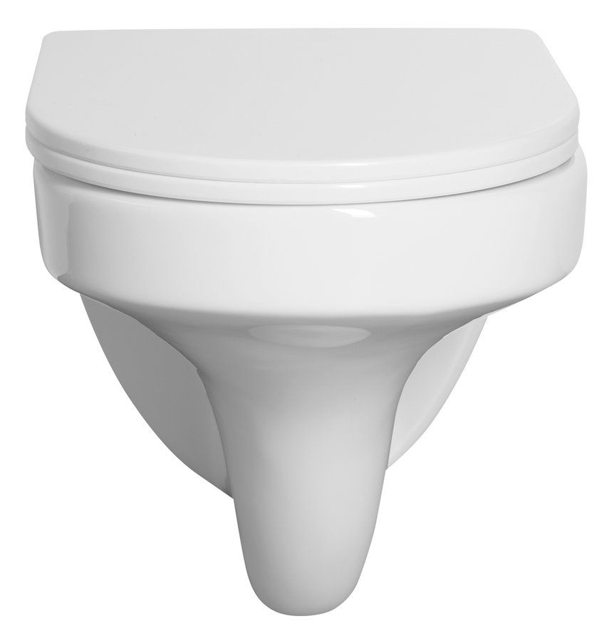 Aqualine Denica WC závesné, Vortex Rimless, biela PS8512 - galéria #2
