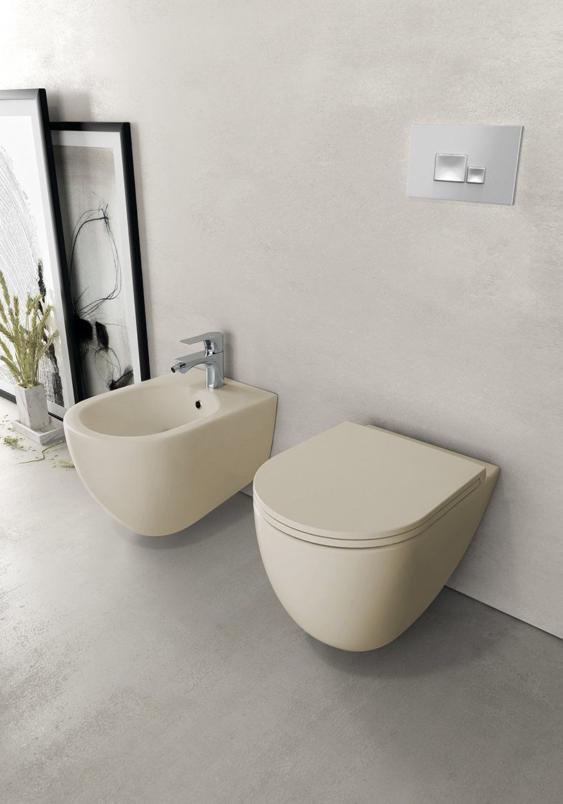 Isvea Infinity WC závesné, Rimless 36,5x53cm, ivory 10NF02005-2K - galéria #5