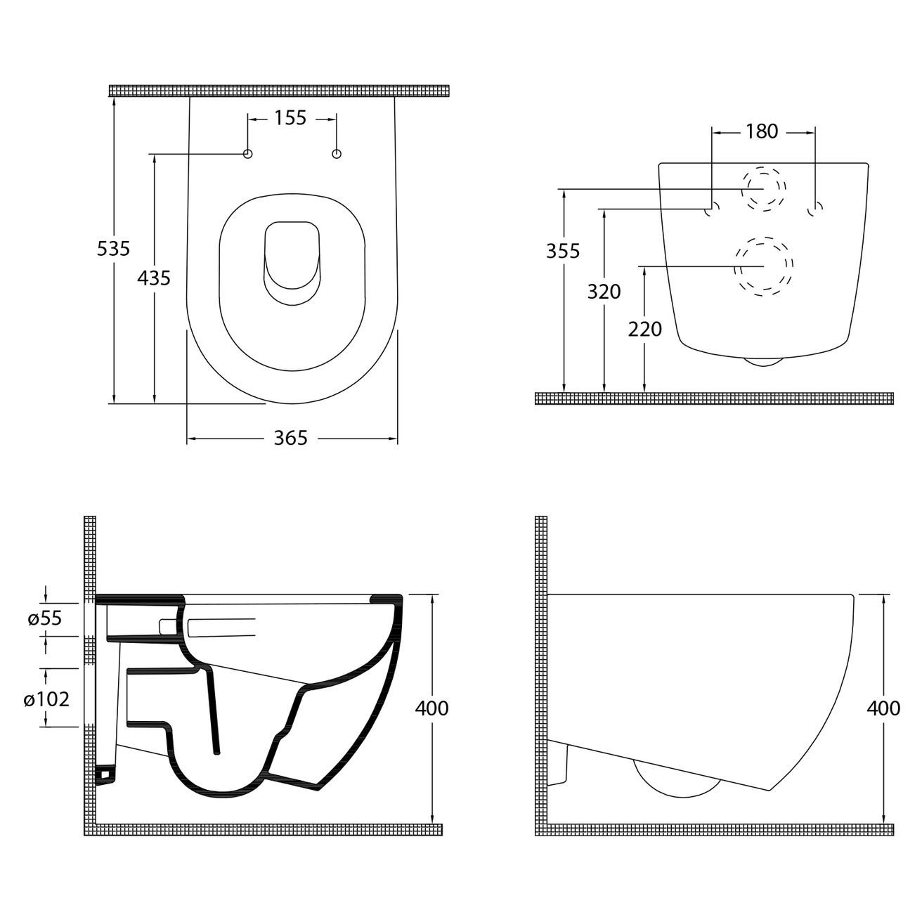 Isvea Infinity WC závesné, Vortex Rimless, 36,5x53cm, biela 10NF02003 - galéria #2