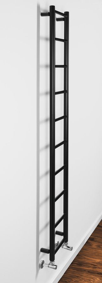 Sapho Dina IR377TB Radiátor kombinovaný 25x168 cm, černá mat - galéria #1