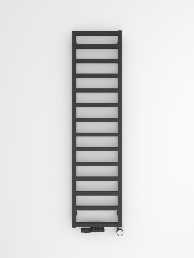 Sapho Gianluca GL159B Radiátor kombinovaný, 40x159 cm, černá  mat - galéria #1