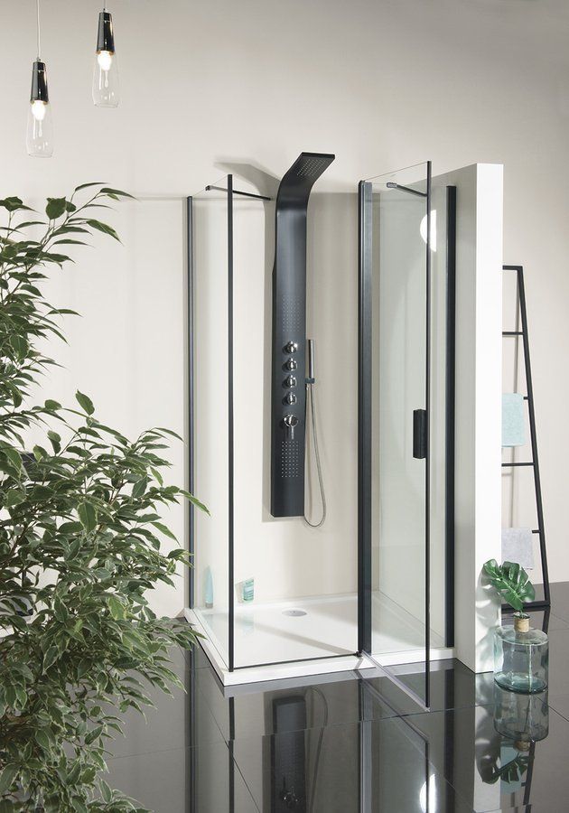 Polysan Zoom Black Sprchový kút 110x90 cm, L/P, číre sklo/čierna matná ZL1311BZL3290B - galéria #2