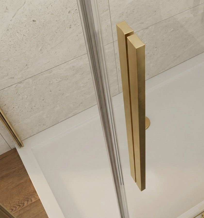 Gelco Luxor Gold Matt Sprchové dveře 100 cm, zlatá mat/čiré sklo GU1210G - galéria #5