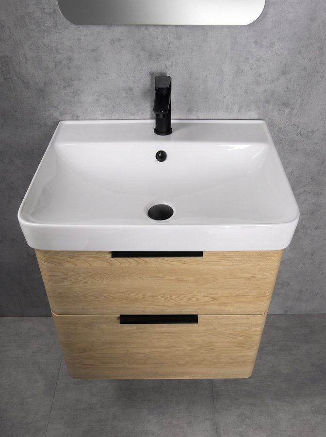 Aqualine Deneb Skříňka pod umyvadlo 56,5x55x43,5 cm, dub emporio DN360 - galéria #2