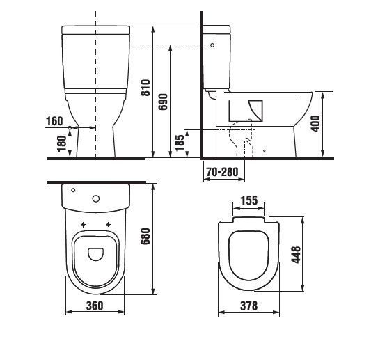 Jika Mio WC misa, vario odpad, biela H8237160000001 - galéria #1