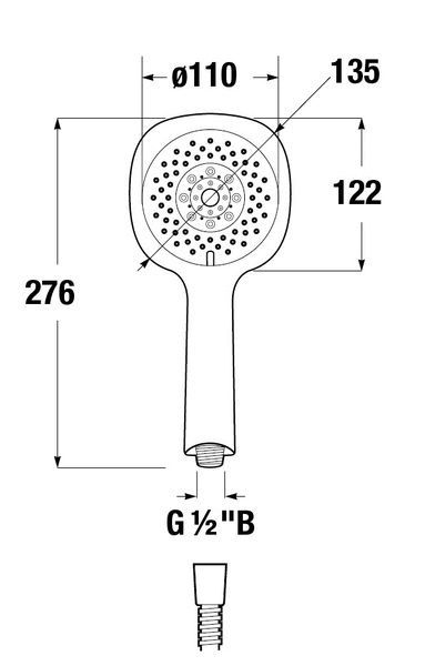 Jika Ručná sprcha Cubito Pure H3611X30044711 - galéria #1