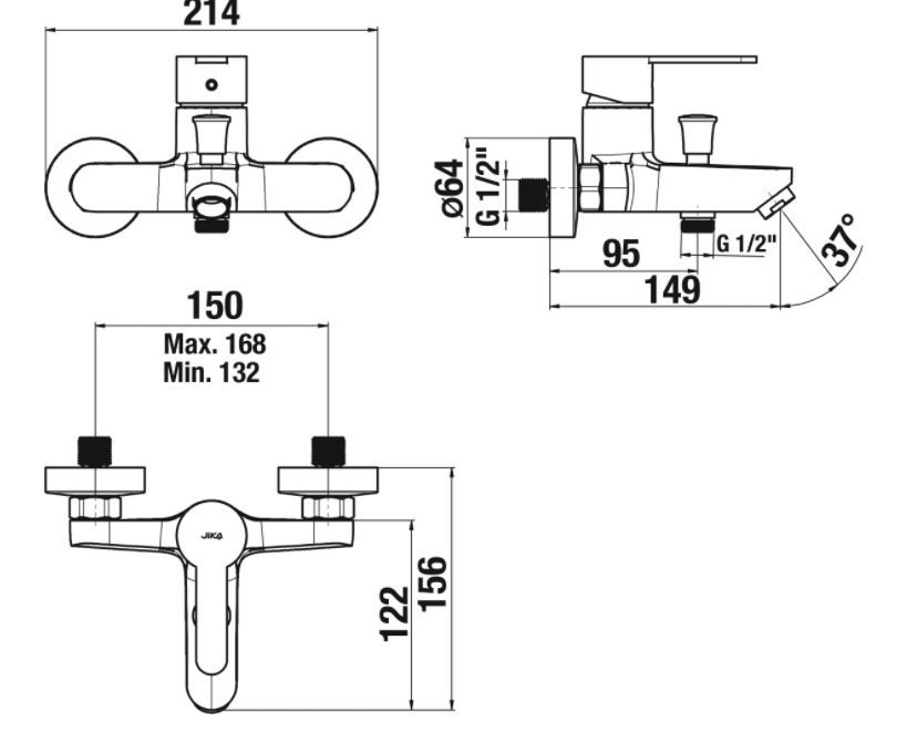 Jika Inteligentná vaňová batéria Lyra, chróm H3211Z70044001 - galéria #1