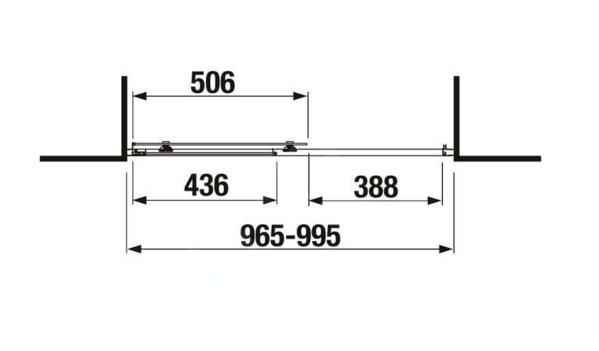 Jika Nion Sprchové dvere dvojdielne, 100 cm, strieborná/sklo arctic H2422N30026661 - galéria #2
