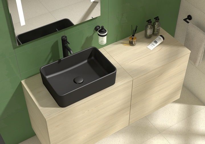 Jika Cubito Pure Umývadlo 50 x 35 cm, čierne matné H8184237161121 - galéria #1