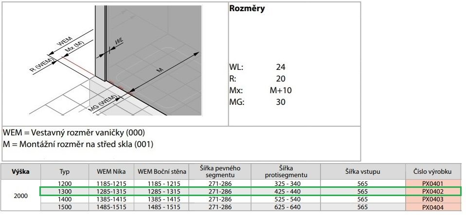 Hüppe Astra Kyvné dvere pravé, 130 cm, čierny profil/sklo Privatima PX0402.123.375 - galéria #1