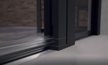 Hüppe Qube Krídlové dvere s pevným segmentom 120 cm, čiré sklo/matná čierna CB0306.123.322 - galéria #2