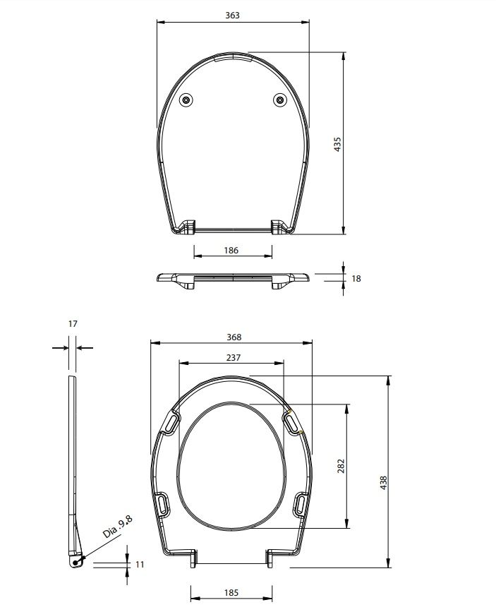 KOLO Rekord SoftClose Záchodová doska, biele K90117000 - galéria #1