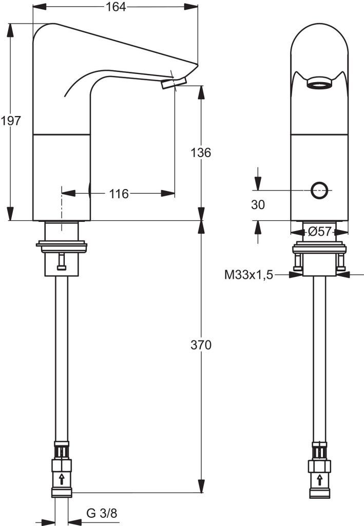 Ideal Standard CeraPlus Umývadlová senzorová batéria bez regulácie teploty A4153AA - galéria #1
