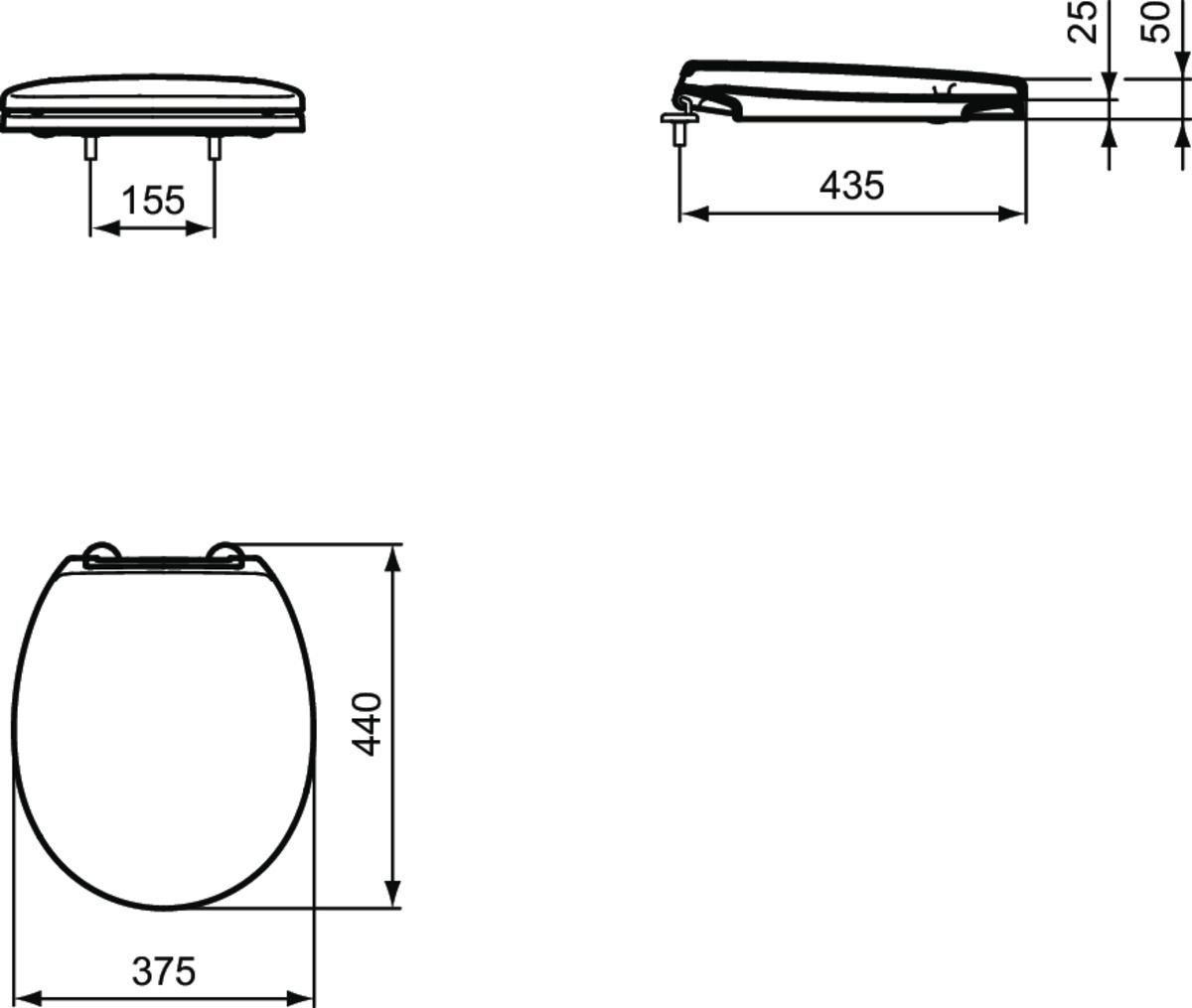 Ideal Standard Záchodová doska Contour 21 S407701 - galéria #1