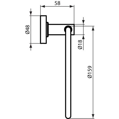 Ideal Standard Držiak na uteráky IOM, kruh A9130AA - galéria #1