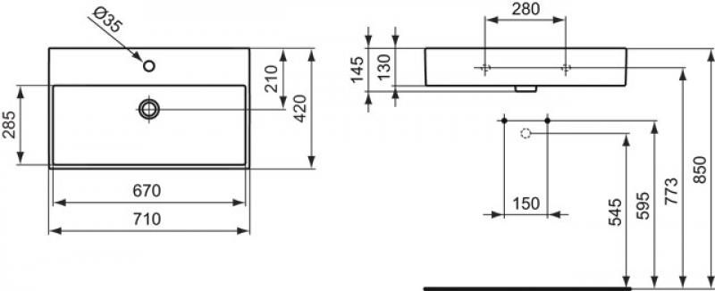 Ideal Standard Strada Umývadlo 70 cm K078201 - galéria #1