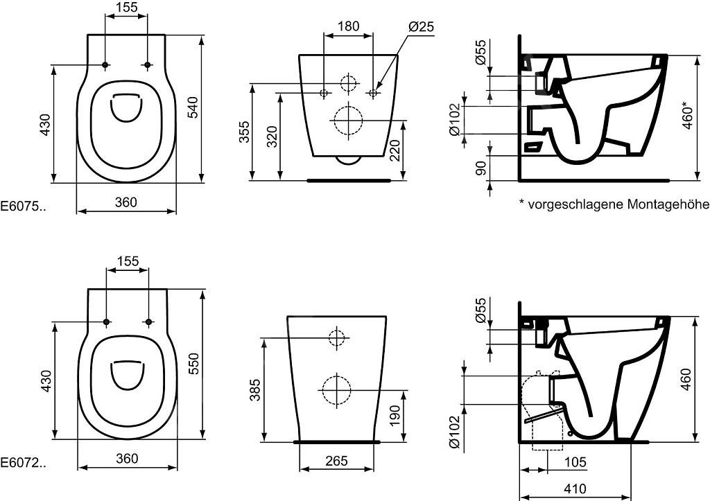 Ideal Standard Connect Freedom stojaca toaleta Plus 6 E607201 - galéria #1