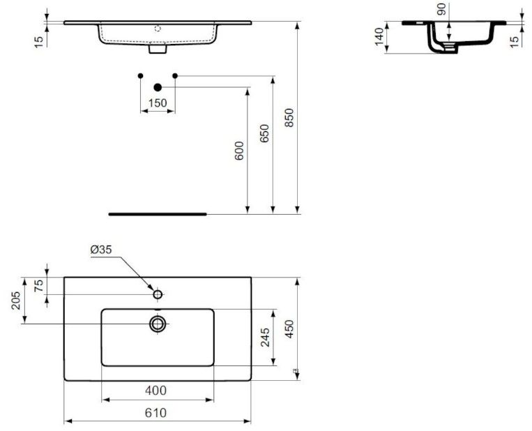 Ideal Standard Nábytok Tempo umývadlo 60 cm E066801 - galéria #1