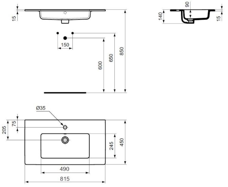 Ideal Standard Nábytok Tempo umývadlo 80 cm E066901 - galéria #1