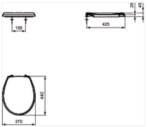 Ideal Standard Záchodová doska Contour 21 W302601 - galéria #1