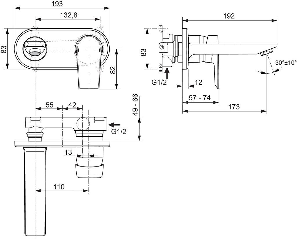Ideal Standard Tesi Umývadlová batéria s pákovou batériou A6578AA - galéria #1