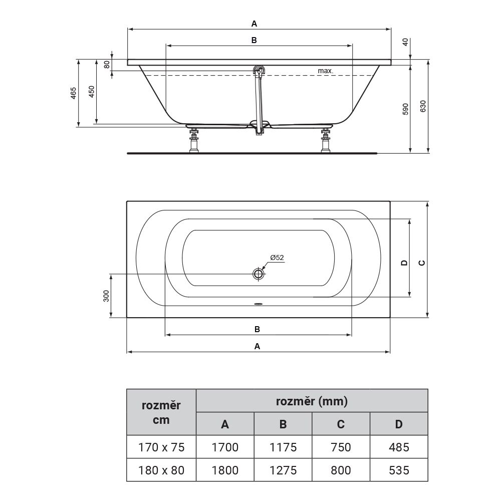 Ideal Standard Vaňa Duo 180x80 cm, bez nôh K275001 - galéria #3
