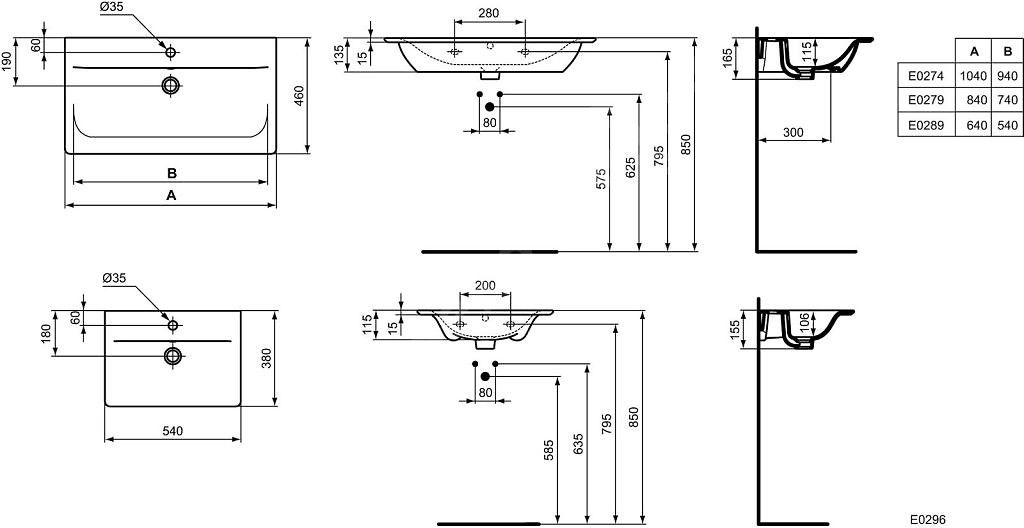 Ideal Standard Nábytok Connect Umývadlo 64 cm E028901 - galéria #1