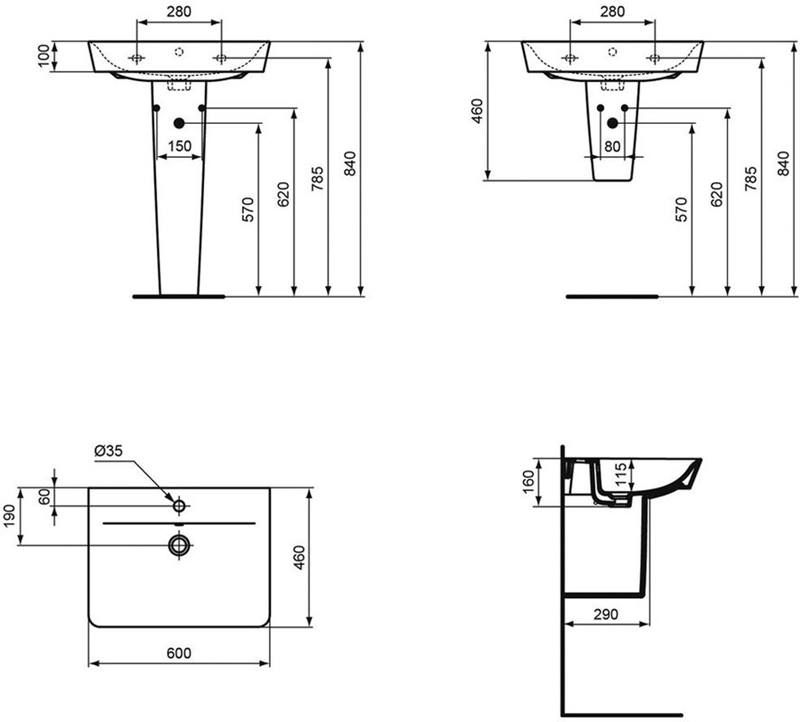 Ideal Standard Connect Air Umývadlo 60x46 cm E029801 - galéria #1