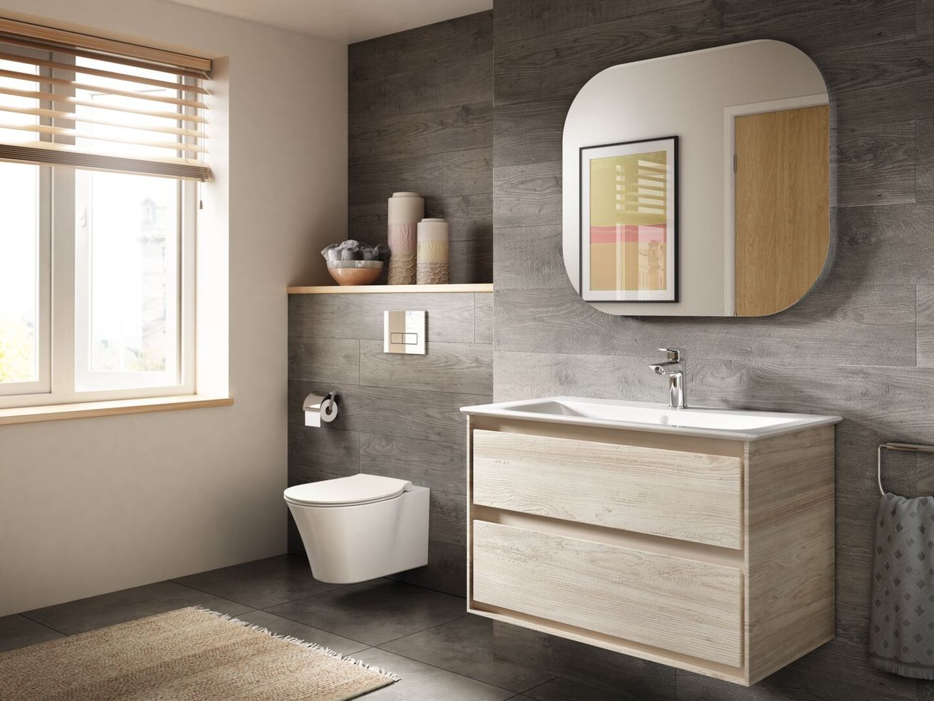 Ideal Standard Connect Air Skrinka pod umývadlo, 80 cm, svetlá borovica E0819UK - galéria #4