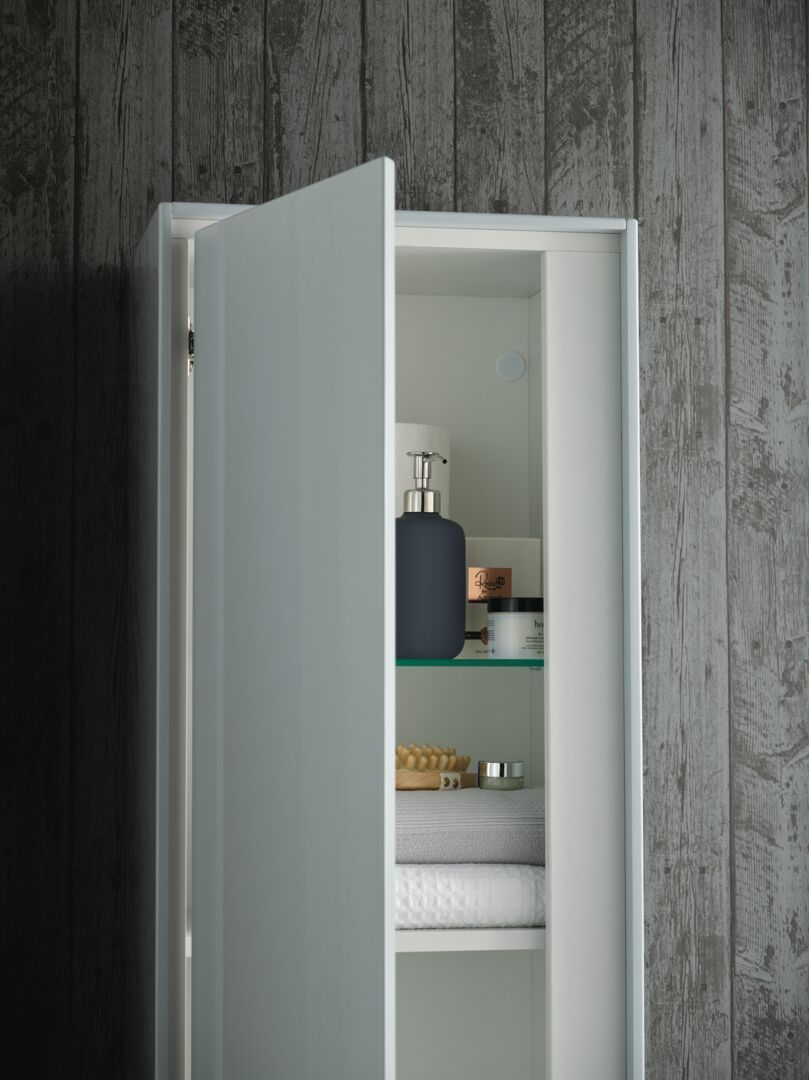 Ideal Standard Connect Air Vysoká skrinka 40x120 cm, lesklá svetlosivá E0834EQ - galéria #4