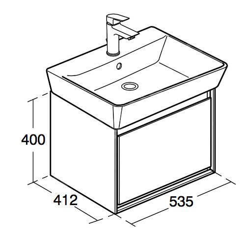 Ideal Standard Connect Air Skrinka pod umývadlo Cube 60 cm, 53x41x40 cm E0846B2 - galéria #3