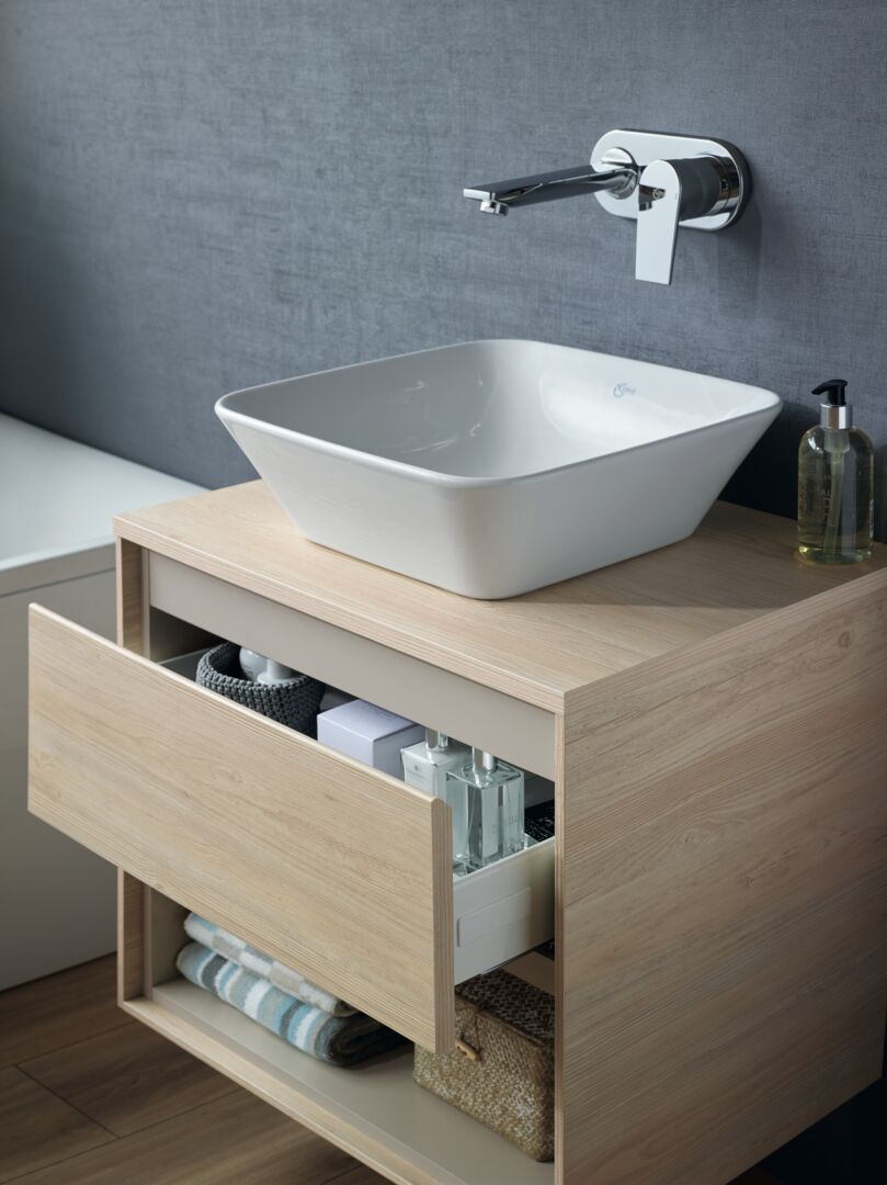 Ideal Standard Connect Air Skrinka pod umývadlo Cube 60 cm, 53x40,9x40 cm, dekor svetlé drevo E0846UK - galéria #4