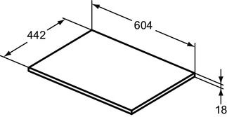 Ideal Standard Connect Air Podstavec pod umývadlo 60,4x44,2x1,8 cm sivý dub E0848PS - galéria #1